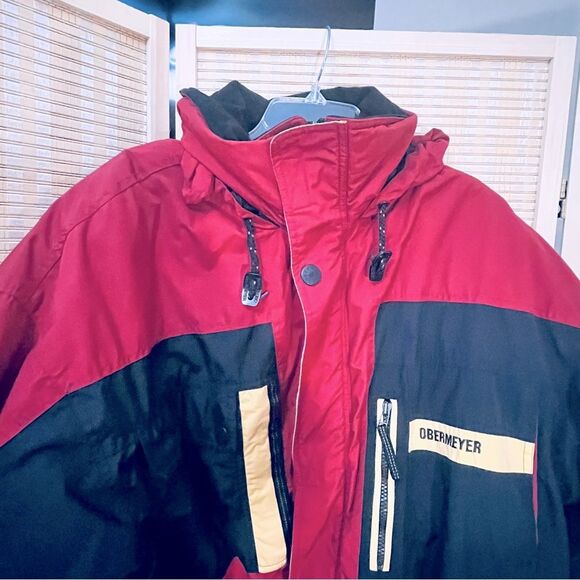 Vintage Obermeyer red,black & yellow ski jacket XL - Picture 4 of 14